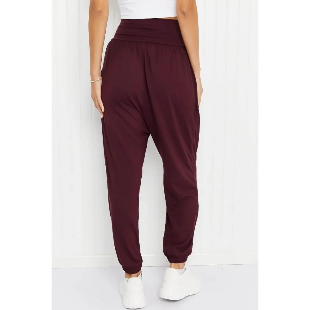Rae Mode Full Size Deep Breaths Pleated Harem Joggers - Picture 3 of 8
